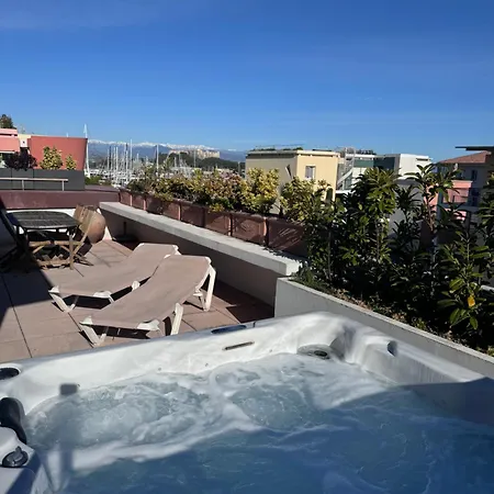 Penthouse - Jacuzzi - Terrace - Parking - 2 Pools Appartement Antibes Buitenkant foto